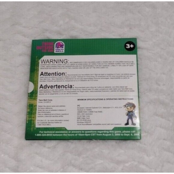 Taco Bell Tek Kids Flash Ops PC DVD-Rom Game Disc 1 Mission Aqua Zone 2006 - Picture 2 of 10